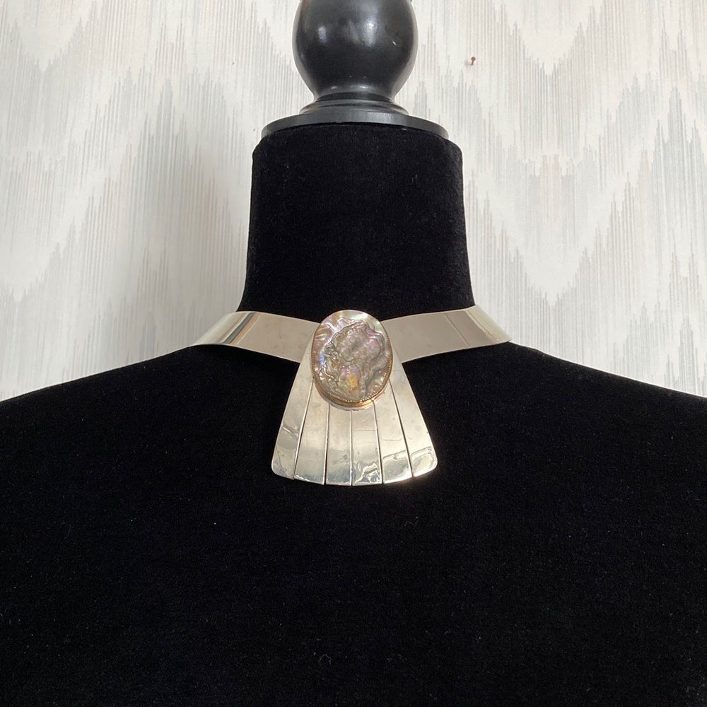 Elegant Silver-tone Statement Necklace